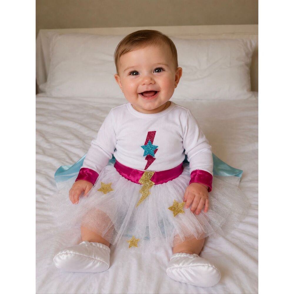 Pottery Barn Kids Pink Amazing Girl Halloween fairy Costume 0-6 Months Infant
